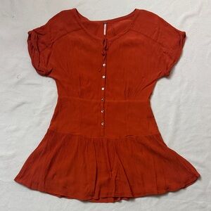 Women's Rust Button-Down dress